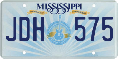MS license plate JDH575