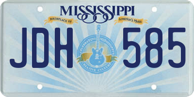 MS license plate JDH585