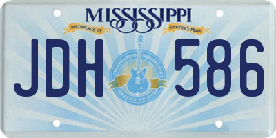 MS license plate JDH586