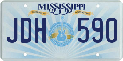 MS license plate JDH590