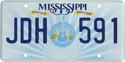 MS license plate JDH591