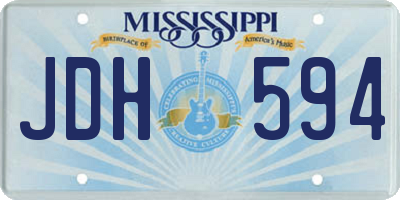 MS license plate JDH594