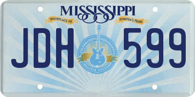 MS license plate JDH599