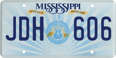 MS license plate JDH606