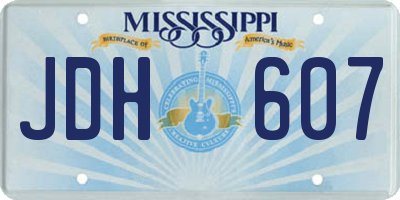 MS license plate JDH607