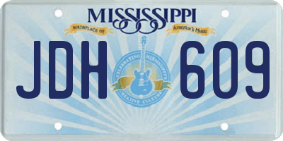MS license plate JDH609