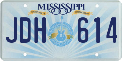 MS license plate JDH614