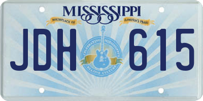 MS license plate JDH615