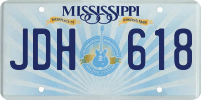 MS license plate JDH618