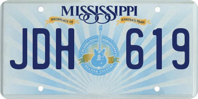 MS license plate JDH619