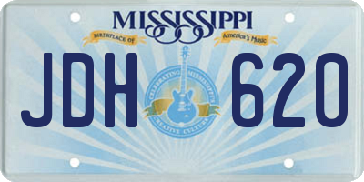 MS license plate JDH620