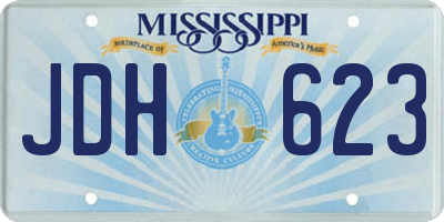MS license plate JDH623