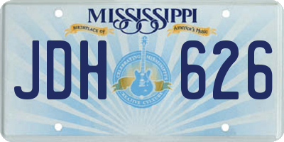 MS license plate JDH626
