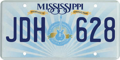 MS license plate JDH628
