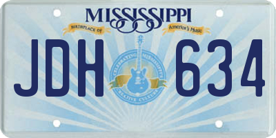 MS license plate JDH634