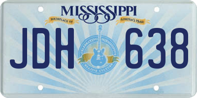 MS license plate JDH638