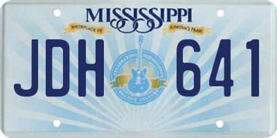 MS license plate JDH641