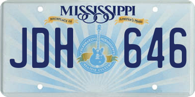 MS license plate JDH646