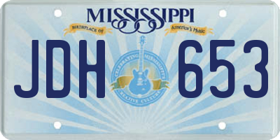 MS license plate JDH653