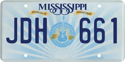 MS license plate JDH661
