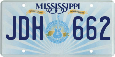 MS license plate JDH662
