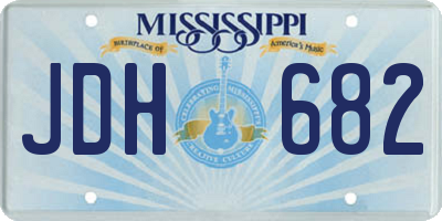 MS license plate JDH682