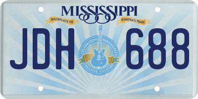MS license plate JDH688
