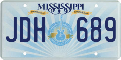 MS license plate JDH689