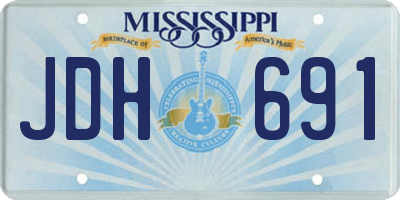 MS license plate JDH691