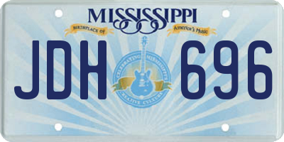 MS license plate JDH696