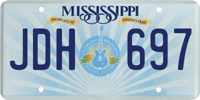 MS license plate JDH697