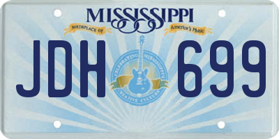 MS license plate JDH699