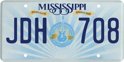 MS license plate JDH708