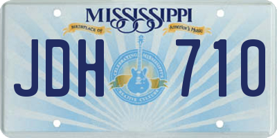 MS license plate JDH710
