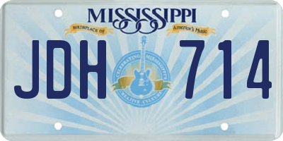 MS license plate JDH714