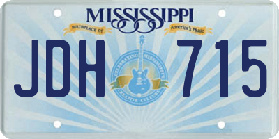 MS license plate JDH715