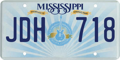 MS license plate JDH718
