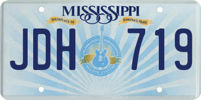 MS license plate JDH719