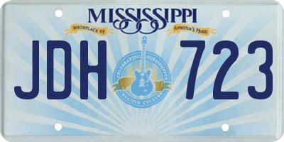 MS license plate JDH723