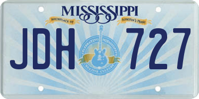 MS license plate JDH727