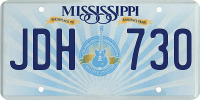 MS license plate JDH730