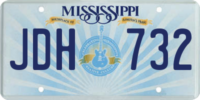 MS license plate JDH732