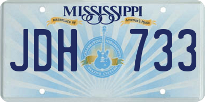 MS license plate JDH733
