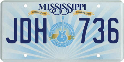 MS license plate JDH736