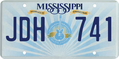 MS license plate JDH741
