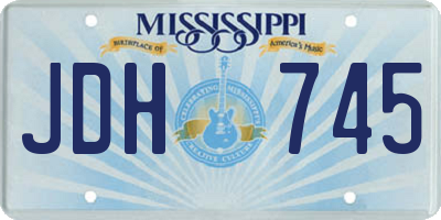 MS license plate JDH745