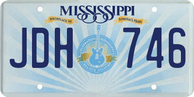 MS license plate JDH746