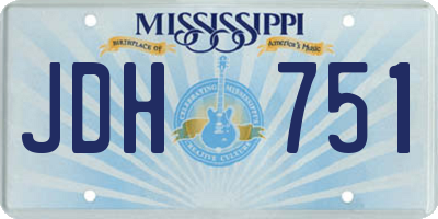 MS license plate JDH751