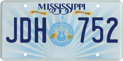 MS license plate JDH752