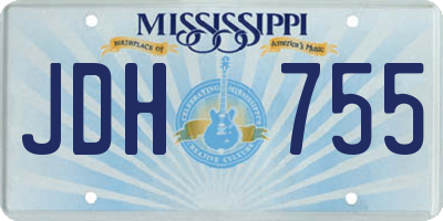 MS license plate JDH755